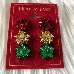 3 Piece Set Bow Stud Earrings